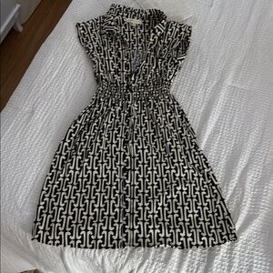 Black and White Patterned Dress